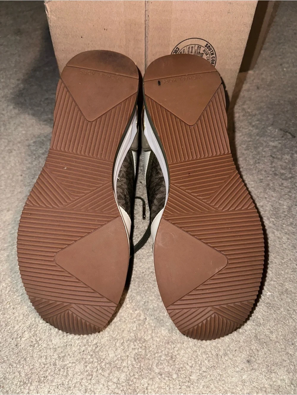 Michael Kors Olive and White Women's Fashion Sneakers